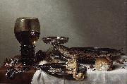 unknow artist, Still life with a roemer and watch.